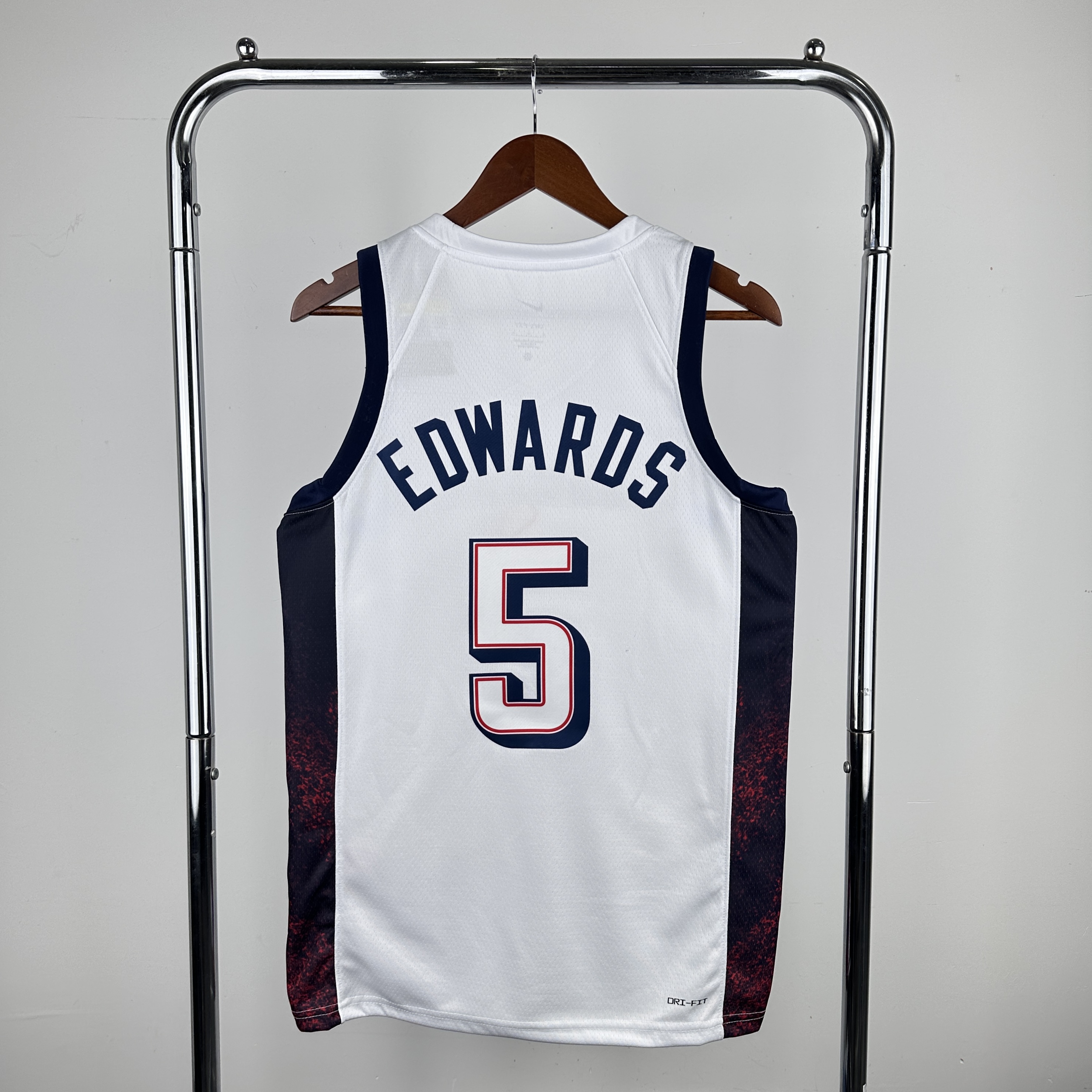 2024 Olympic USA #5 Edwards White Nike NBA Jersey